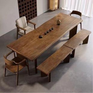 北欧中式实木长条凳子网红简约现代长椅长板凳子办公餐厅长凳餐椅