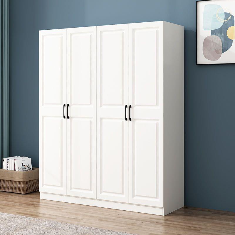 欧式衣柜实木现代经济型对开门家用组装卧室衣橱大容量出租房