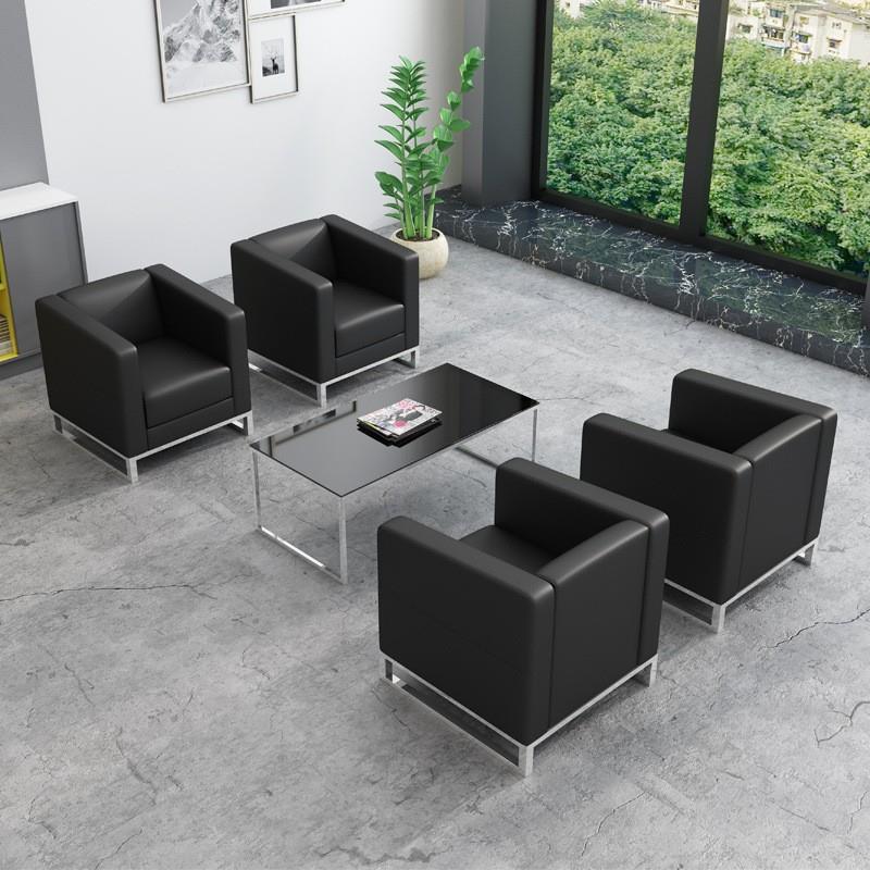 4S店办公沙发客户商务会客休息区接待室展厅洽谈小型单人三人沙发