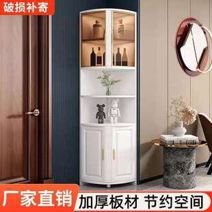 三角实木转角柜墙角三角边柜收纳储物置物架墙角三角转弯直角柜子