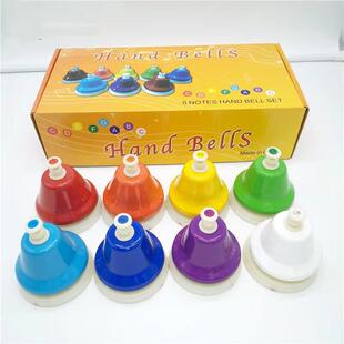 8音彩色碰钟旋律钟奥尔夫儿童打击乐器彩虹钟琴八音课铃撞钟