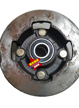 电动三四轮车草帽式碟刹锅6205轴承一体180 P液油制动刹车盘毂配