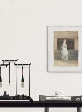 黑色铁艺新中g式比较创意简约现代样板间书房家居工艺品笔挂装饰