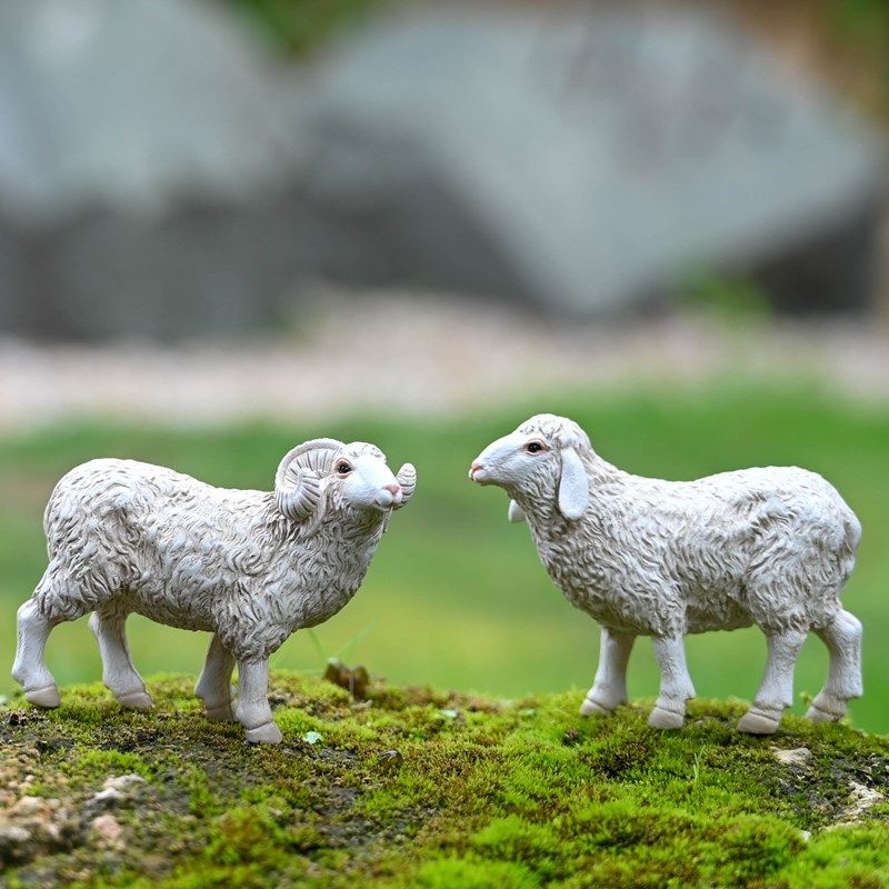 仿真绵羊摆件微景观动物小羊园艺造景DIY材料R盆景饰品树脂工艺品,家居饰品,装饰摆件,淘宝优惠券,粉丝福利购,淘宝优惠卷