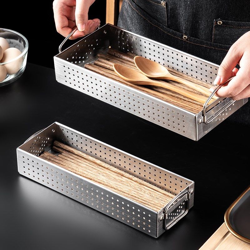 onlycook洗k碗机消毒柜筷子盒304不锈钢餐具抽屉里收纳筷子架筷筒