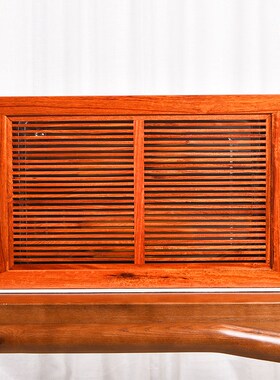 天纵缅甸花梨雕花线条茶盘实木中式储水式L茶台红木客厅家用泡茶