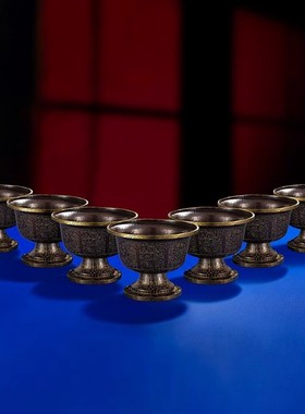 尼泊尔纯铜d供水碗供水杯奉水杯净水杯敬水碗加大号特价结缘20cm