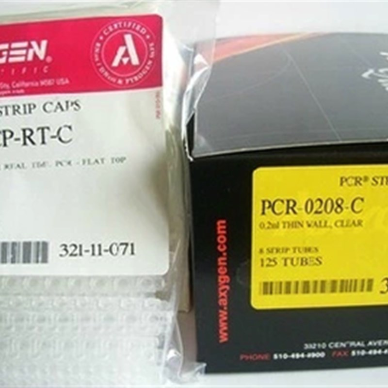 axygecn爱思进0.2mlPCR八连联排管+盖PCR-0208-C,PCR-2CP-RT-C
