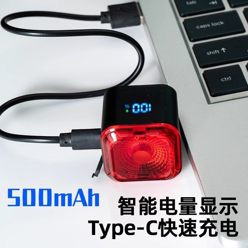 适用于跑狼硬核g300plus/700自行车尾灯夜骑灯智能感应灯高亮配件