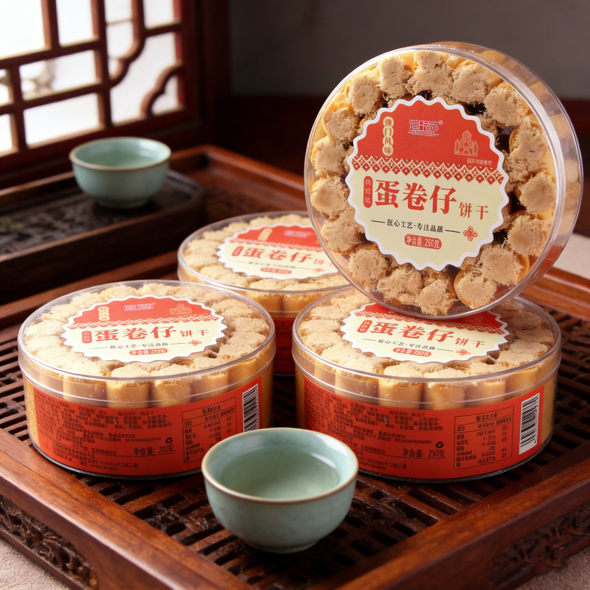 迪卡苏  原味肉松蛋卷仔250g 精选黄油蛋卷