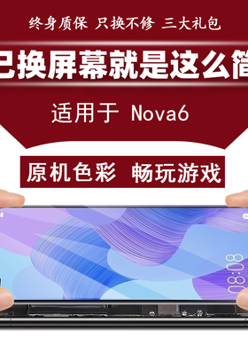 质欧恒屏幕原适用于 华为 Nova6 屏幕总成 荣耀V30 v30Pro 触摸显示 荣耀play4pro 装 一体内外手机屏幕维修