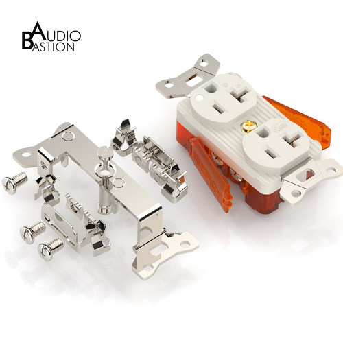 AudioBastion墙插镀金镀铑紫铜
