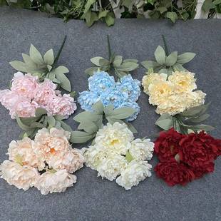 5真号定把束QYY-657仿真牡丹花婚礼堂拱路引拍摄道具门假花装饰仿