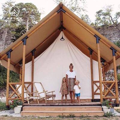 文旅露营基家庭亲木野帐篷野子游度帐篷外带卫假浴轻奢民地宿住宅