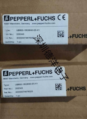 议价全新倍加福P+F UB800-18GM40-E5-V1超声波传感器原装正品议价