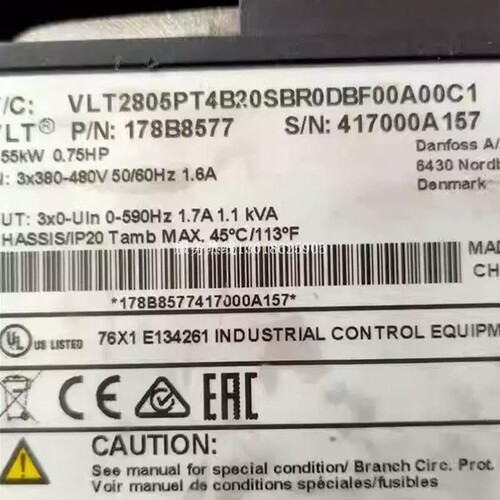 议价VLT2805PT4B20SBR0DBF00A00C1二手 拆机丹弗斯质量保证