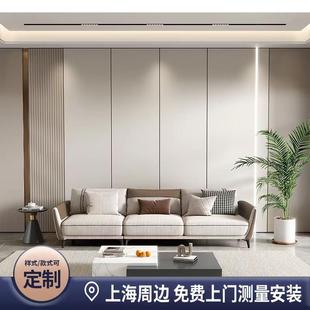 定制现代金属条客厅沙发硬包背景墙卧室床头电视轻奢简约软包护墙