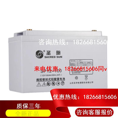 圣阳蓄电池12V100AH免维护SP12-100机房UPS/EPS备用 直流屏 船舶