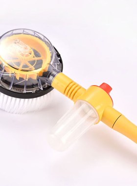 兰诗QG062洗车通水刷自动y旋转洗车拖把伸缩洗车刷子黄色水刷