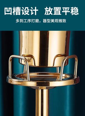 酒吧ktv加厚不锈钢冰桶架欧式香槟桶架子立式冰桶架大号家用酒架