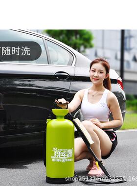 出口汽车载洗车器手动高压洗车机微型潜水泵手压清洗水枪打气筒式