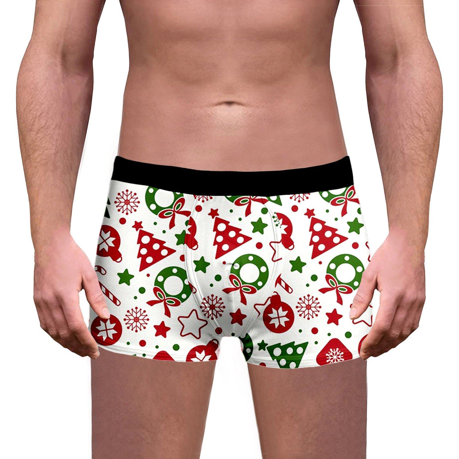 新款跨境圣诞节男士内裤3D数码印花雪人透气圣诞礼物平角裤舒内裤,女士内衣/男士内衣/家居服,男平角内裤,淘宝优惠券,粉丝福利购,淘宝优惠卷