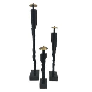 现代简约创意铸铁人物摆件带帽高人隐居人样板房售楼处软装饰品