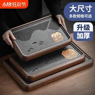 办公室会客仿乌金石功夫茶具茶台单盘茶托盘 茶盘家用小型2025新款