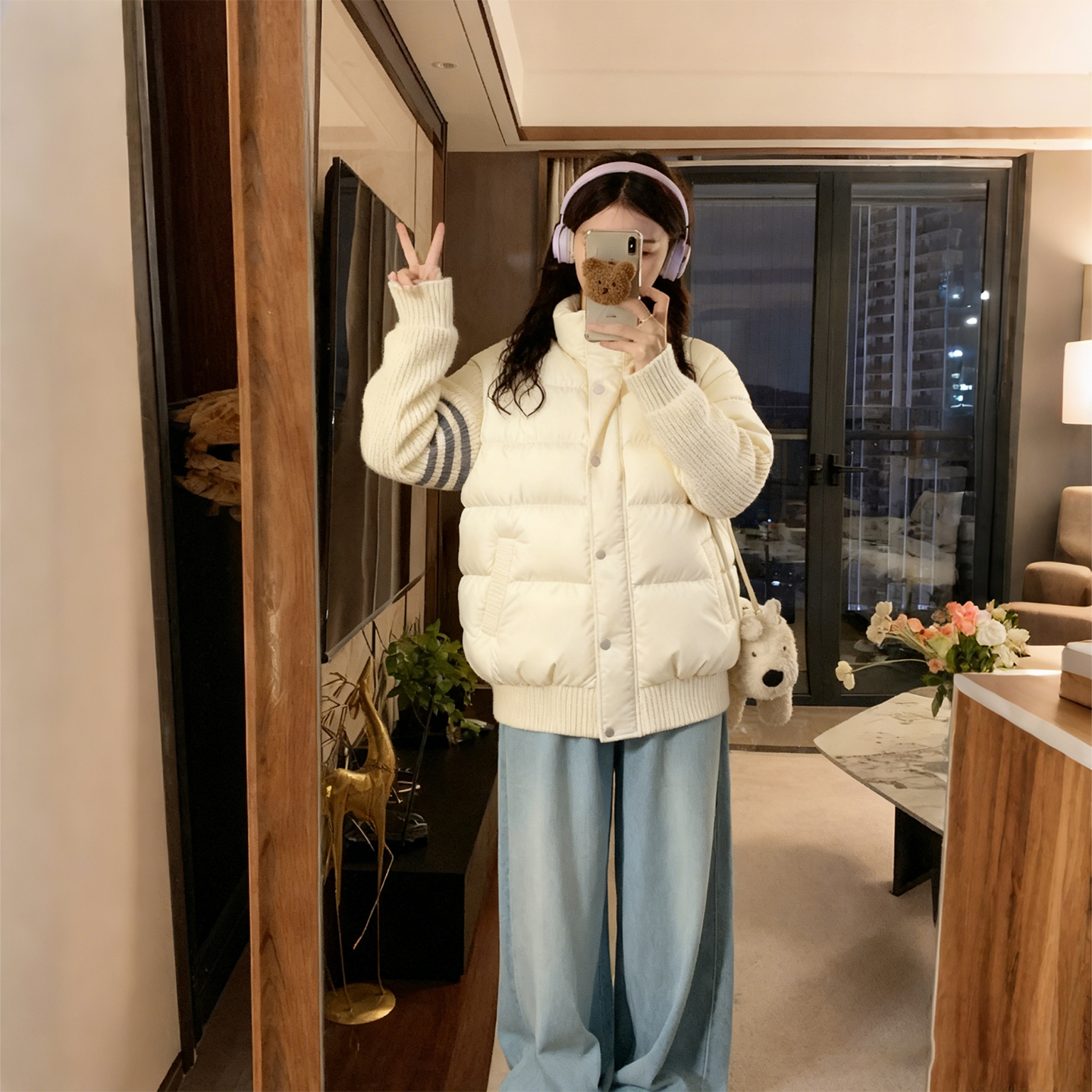 300斤大码女装复古设计感棉服