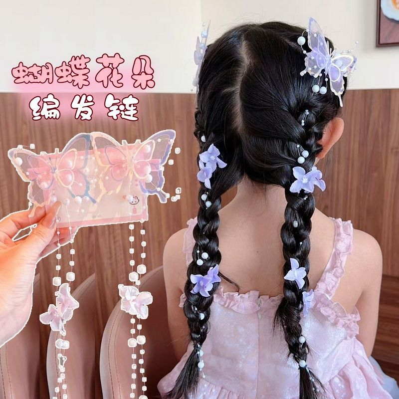 女童儿童花仙子蝴蝶发夹古风2026新款编发夹子小女孩发卡头饰