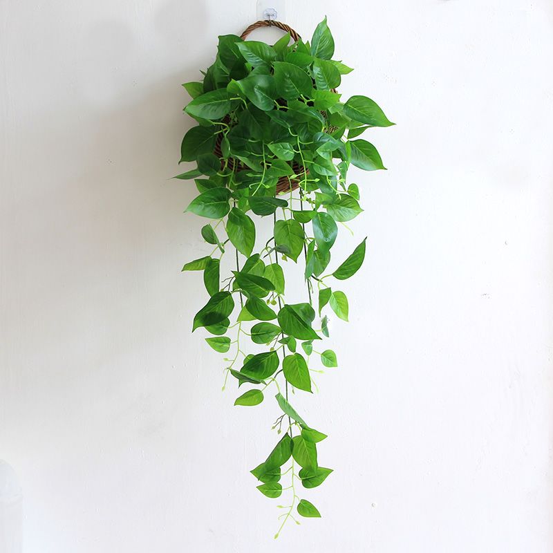 仿真绿萝吊兰壁挂藤蔓塑料绿植墙面装饰假花叶条垂吊仿真植物吊篮