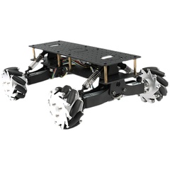 4WD麦克纳姆轮小车 全向移动平台 智能J车底O盘  减震 金属麦轮