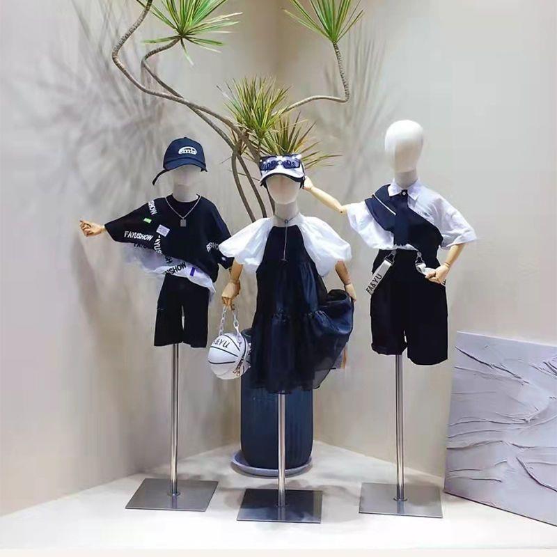 服装店儿童模特道具半身全身人台小孩模特架童装店橱窗模特展示架