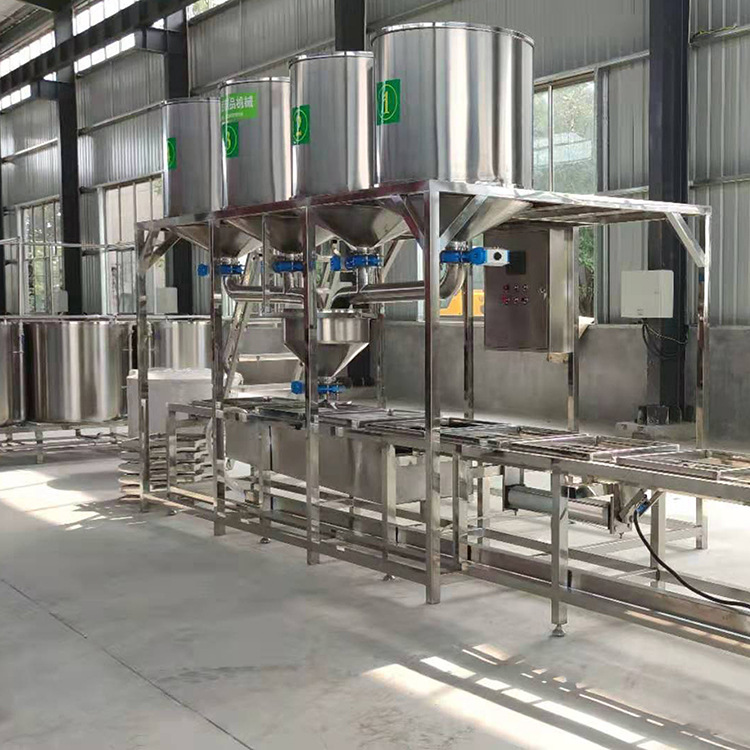 全自动多功能豆腐机价钱 盒装豆腐机生产视频 自动封盒打码