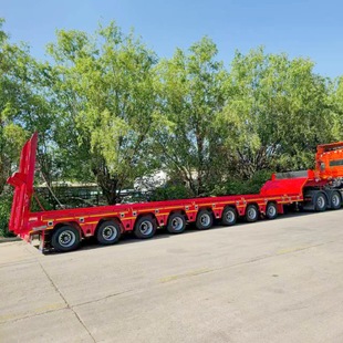 载机平台低平板半挂 源头厂家销售8轴60吨重型设备运输低床装