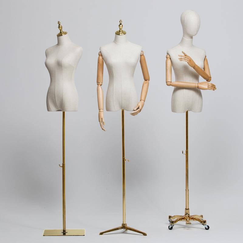 服装店模特道具女全身金色展示架女装橱窗半身假人韩版衣服模特架