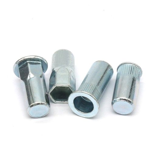 极速拉铆螺母盲孔竖条纹防水封闭镀锌小沉头平L头半六角拉姆45681