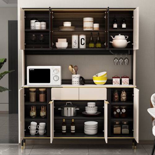 极速轻奢岩板餐柜客厅靠墙v玄关柜现代简约鞋柜碗盘柜储物收纳玻