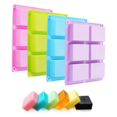 极速.New 4 Cavity 3D Handmade zSilicone Soap Molds Massage T