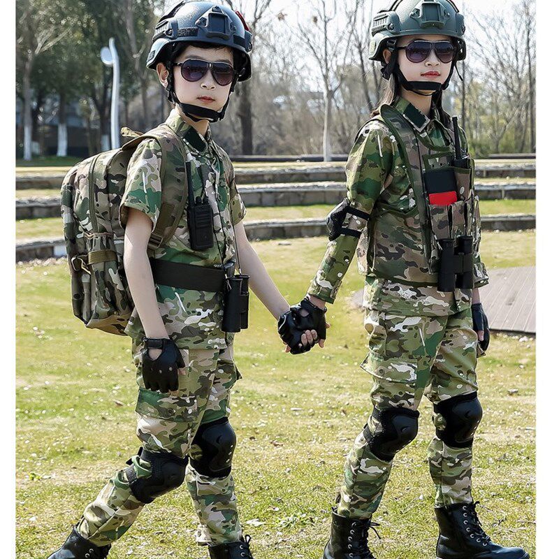 极速儿童军训迷i彩服套装男童特种兵中小学生幼儿园女童高中军训