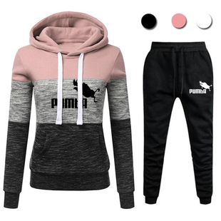 极速Winter Tracksuit Women 2 Piece Printing Hoodies + ZPants