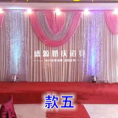 极速新品婚庆道具曼n幔帷幔新款婚礼幕布布置沙背景布舞台新纱幔l