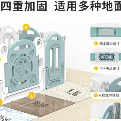 极速宝宝室内围栏婴幼儿s童防摔爬行垫家用乐园栅栏防护地上可折