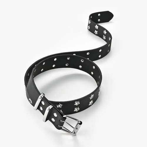 极速New Star Eye Rivet Belt Goth Style Double Pin BucklZe Fo