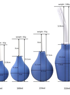 极速Enema Rectall Shower Cleaning System Silicone Gel Blue B