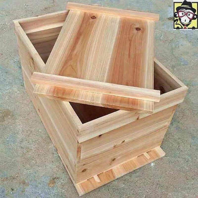 极速蜂箱中蜂7框蜜蜂箱箱沉盖式B蜂箱转场型小型蜂箱养蜂工具运输