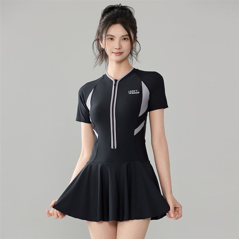 极速大码泳衣女2025新款胖mm200斤连体L裙显瘦遮肉运动游泳馆专用