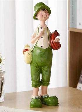 法式田园创意手工彩绘可爱情侣小孩家居客厅P电视柜装饰摆件礼物