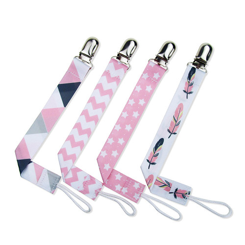 极速1 Pack Baiby Pacifier Clip Chain Ribbon Holder Pacifier