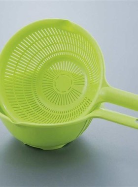 极速.plastic long handle rice cBolander strainer filter gree